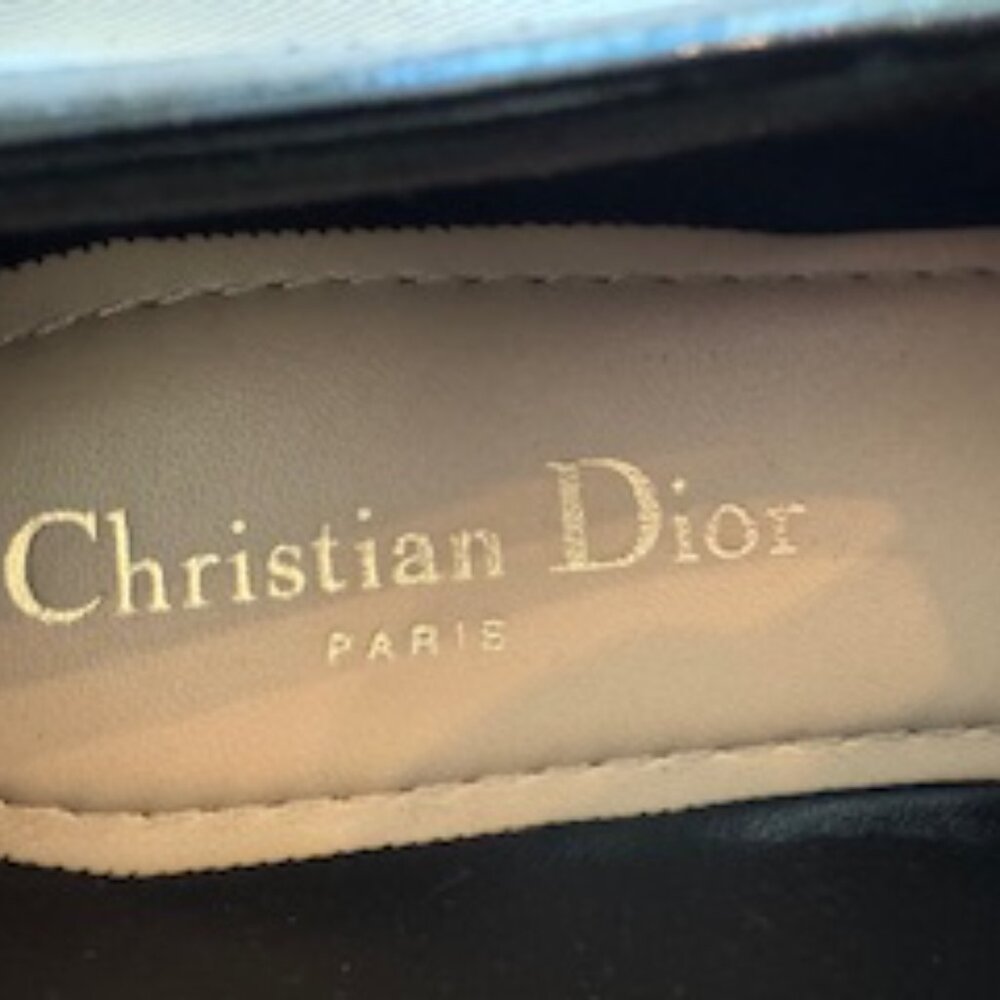 Dior Ballet Flat Black Crinkled Patent Calfskin (Brand New) - Picture 9 of 10